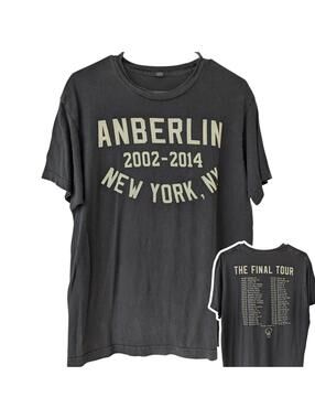 Anberlin Shirt Large L Black The Final Tour 2014 New York City NYC Post Hardcore
